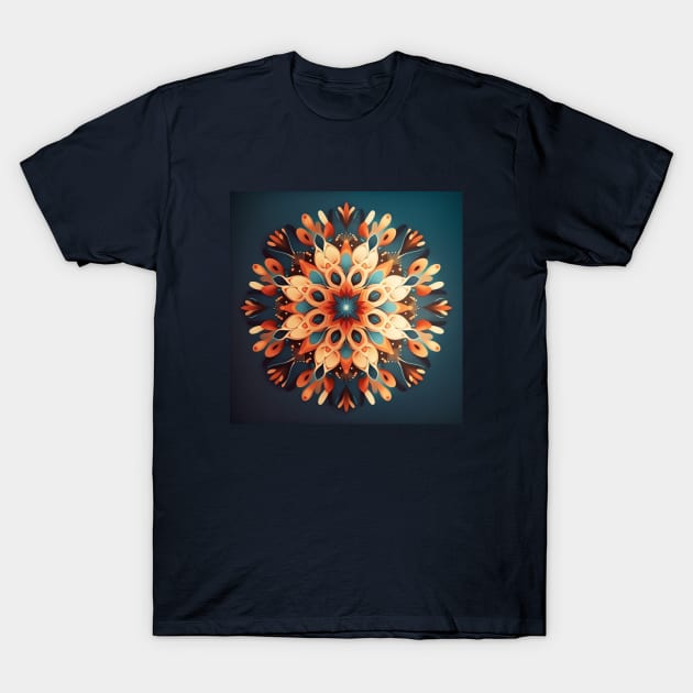 Symmetrical Flower Design T-Shirt by Star Scrunch